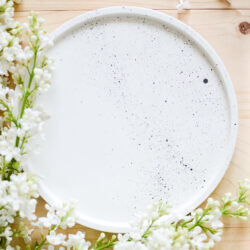 Podstawka dekoracyjna Okrągła z gipsu - Średnica 17 cm