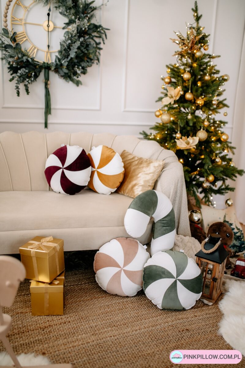 Świąteczna poduszka dekoracyjna Drops/Cukierek - Różne Kolory