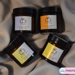 Świeca w słoiku 60ml - Kolekcja "4 Pory Roku" - Zestaw 4 szt.