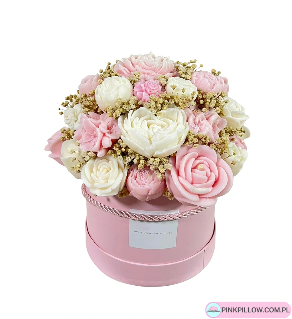 Candle Flower Box Róż XL