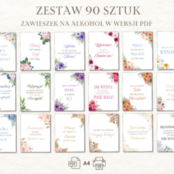 Zawieszki na alkohol - PDF do wydrukowania (90 tekstów) - Różne Kolory