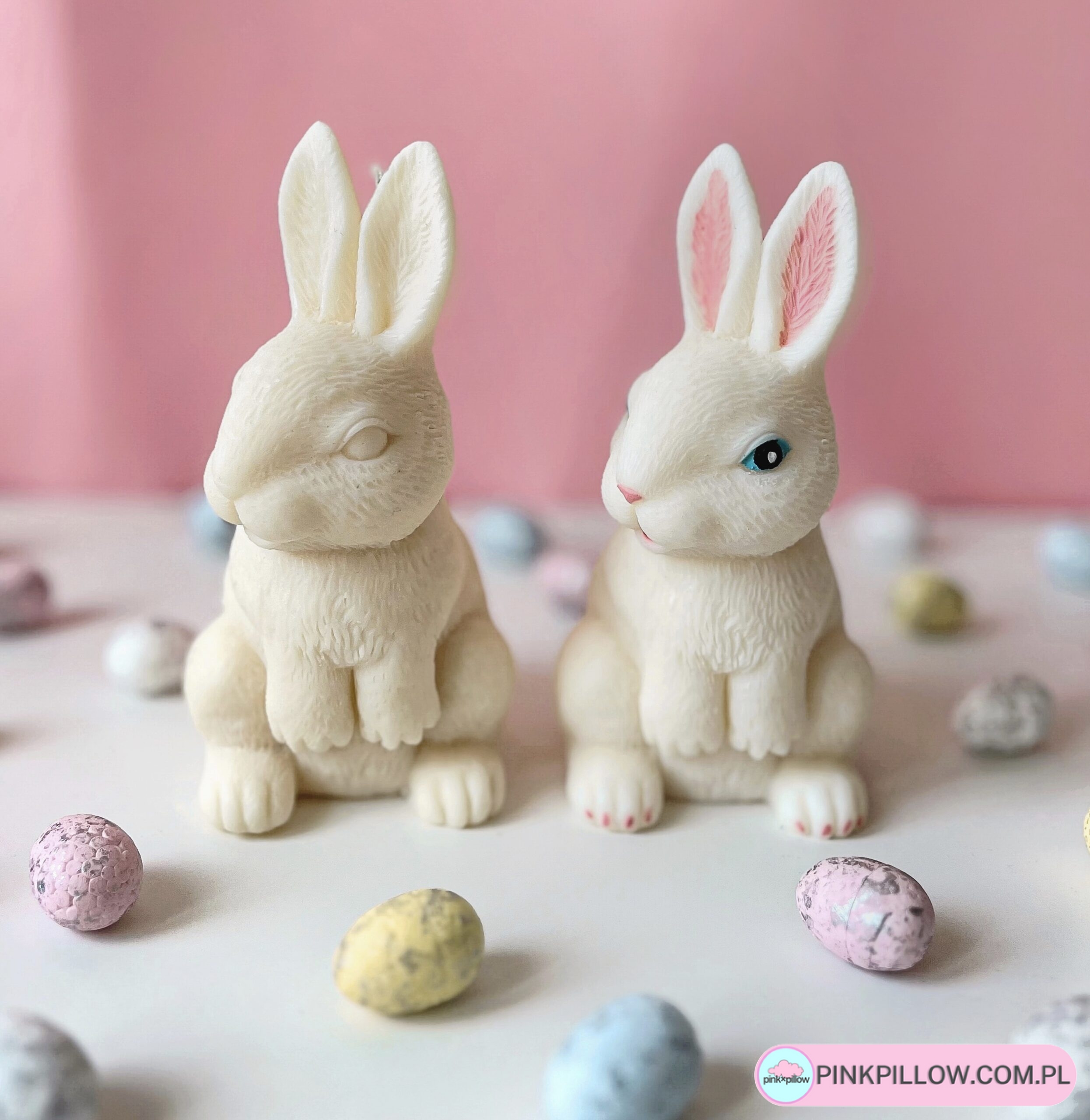 Duża Świeca Zając z wosku sojowego