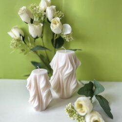 Świeca sojowa naturalna "Pień Drzewa" - Zestaw - Różne Kolory