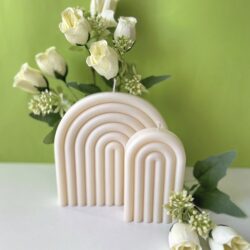 Świeca do Salonu - Wzór Łuki - Duża i Mała