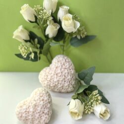 Świeca Serce z kwiatów Bzu - Różne Kolory