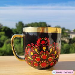 Kubek ozdobny 280 ml - Czerwona Mandala