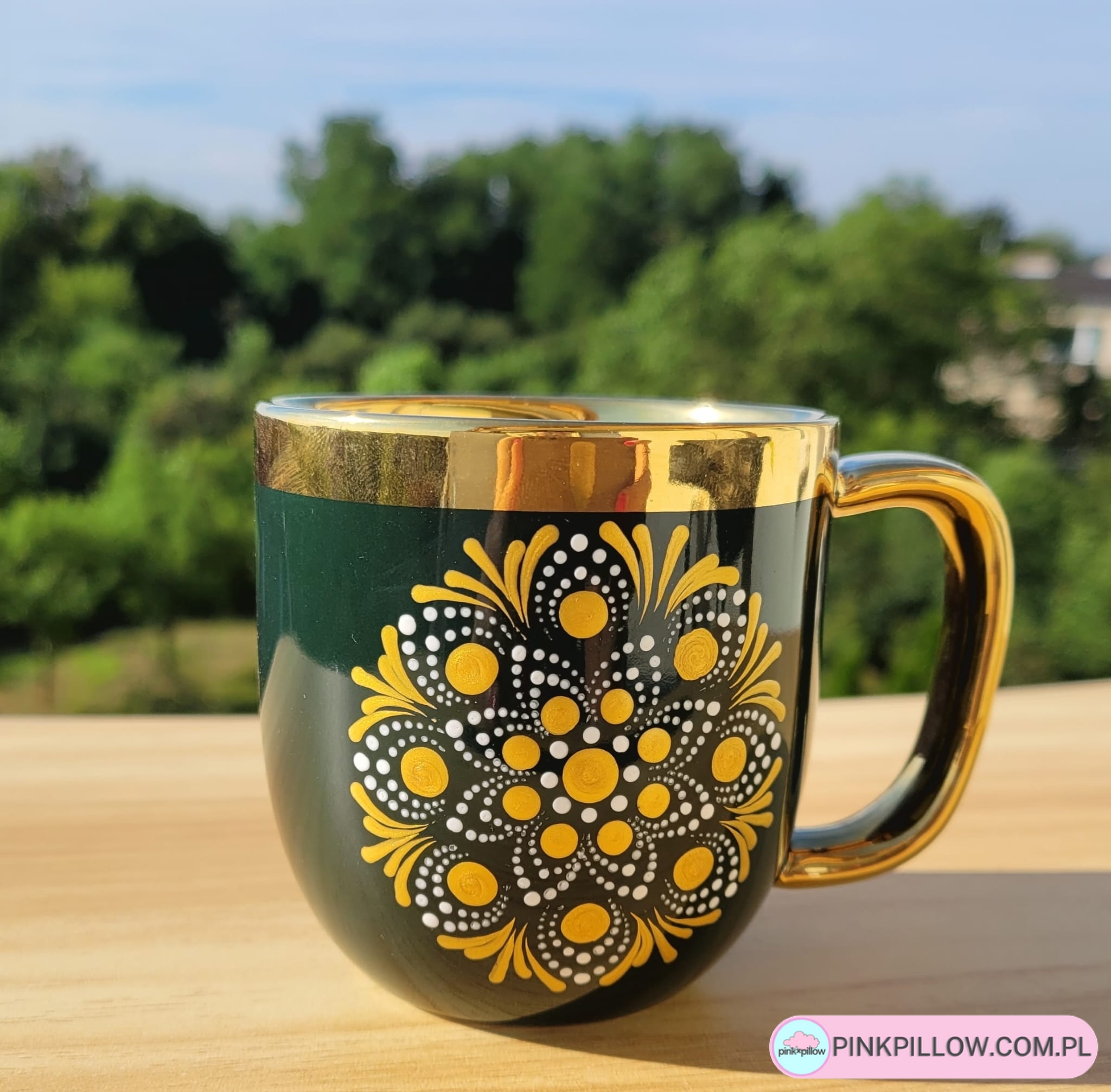 Kubek Mandala 280 ml - Ręcznie Zdobiony