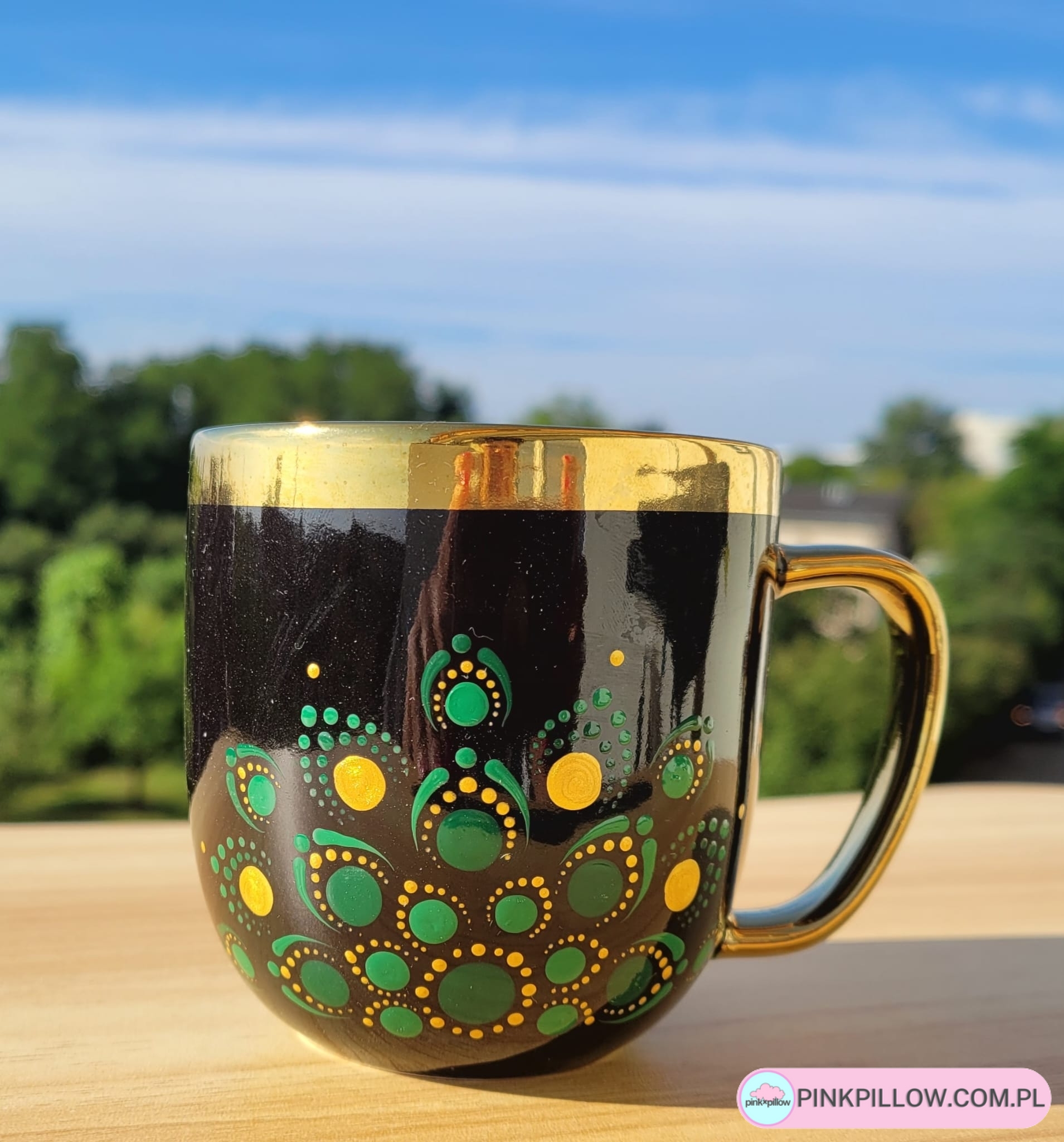 Kubek na prezent w Zieloną Mandalę 280 ml