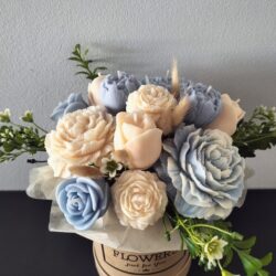 Candle Box Bukiet w odcieniach Błękitu