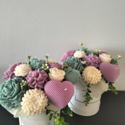 Bukiety ze świec Kwiatów - Candle Flower Boxy - Rozmiar L
