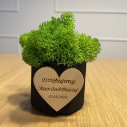 Mała Doniczka z Mchem Chrobotkiem - Grawerowane Podziękowanie