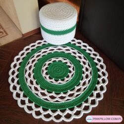 Ażurowy Dywan na szydełku - Średnica 100 cm - Różne Kolory