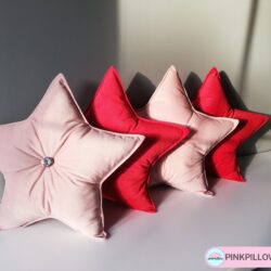 Poduszka w kształcie Gwiazdy z kryształkiem - Różne Rozmiary i Kolory