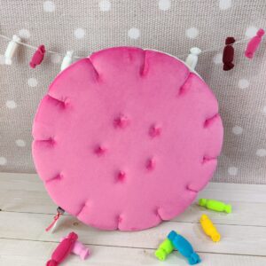 Poduszka dekoracyjna ciasteczko MARKIZA XXL – Kolor Fuksja