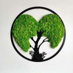 Ramka z mchu - Wzór Drzewo Serce