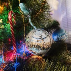 Bombka Choinkowa Malowana - Wzór Zimowy Pejzaż