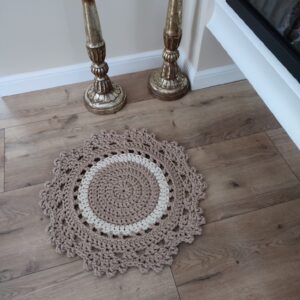 Dywanik ze sznurka bawełnianego – Okrągły – Średnica 50 cm