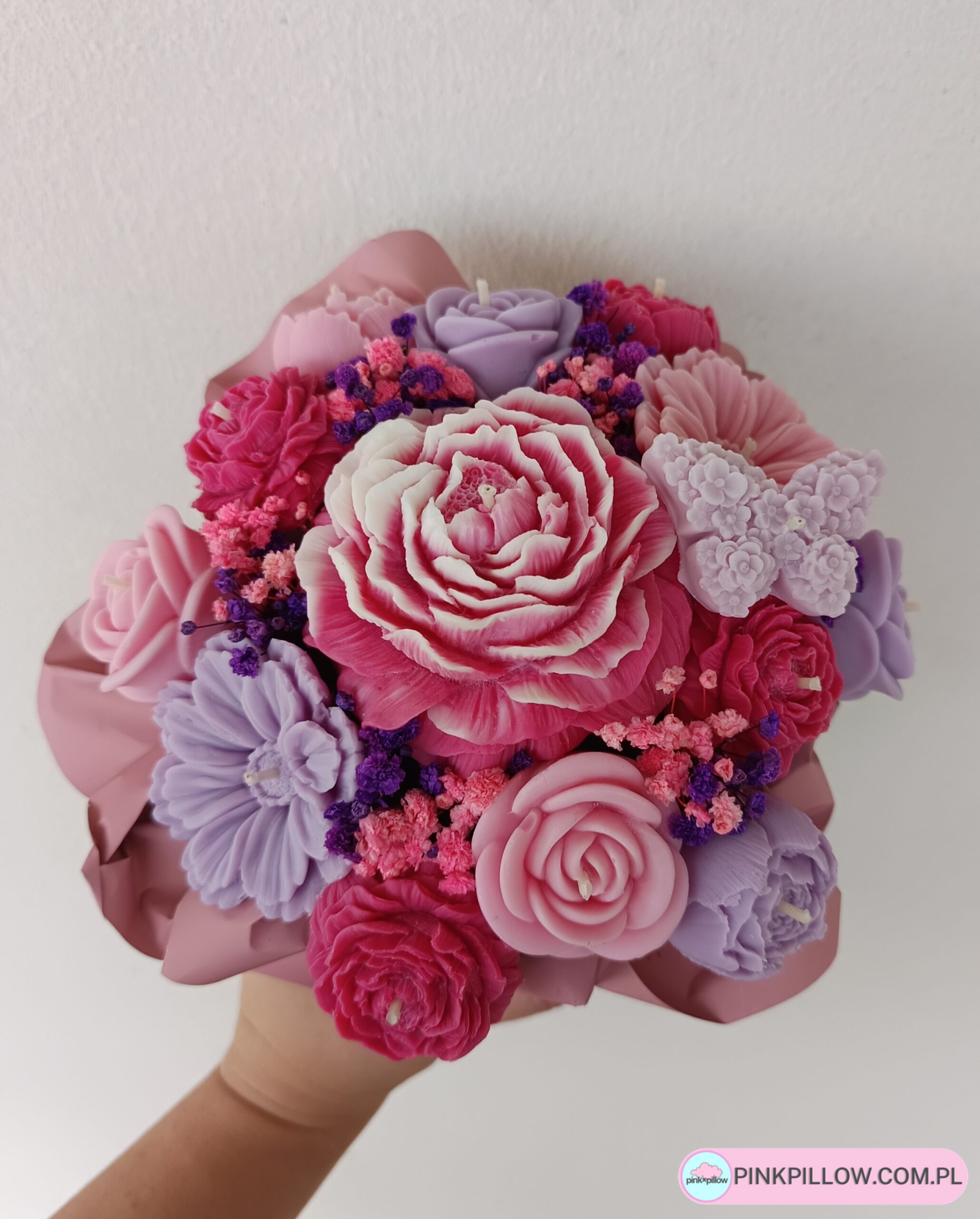 Bukiet ze świec z Motylkiem - Różne Kolory