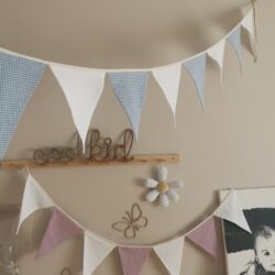 Girlanda materiałowa Trójkąty w Kratkę - Różne Kolory i Długości