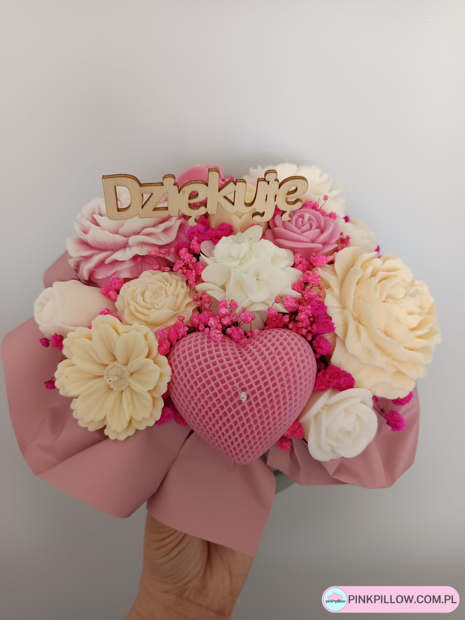 Bukiet ze świec w kształcie Kwiatów - Duży Rozmiar L - obrazek 2