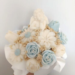 Flower Box na Komunię Świętą ze świec - Różne Kolory i Zapachy