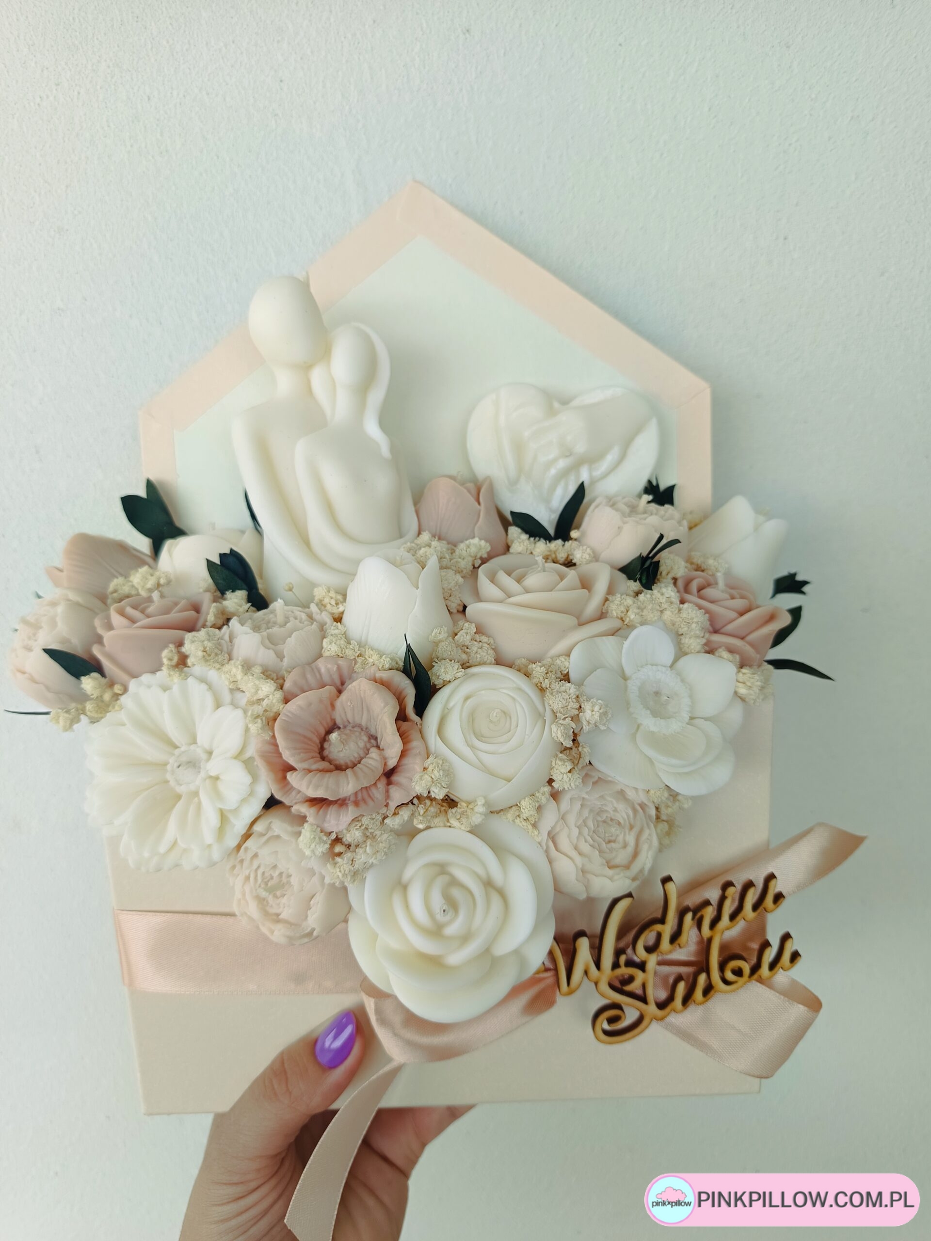 Bukiet kwiatów w Kopercie ze świeczek - Wzór 1 - obrazek 2