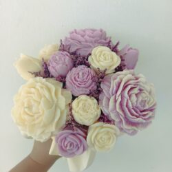 Kwiaty ze świeczek Bukiet w odcieniach Fioletu