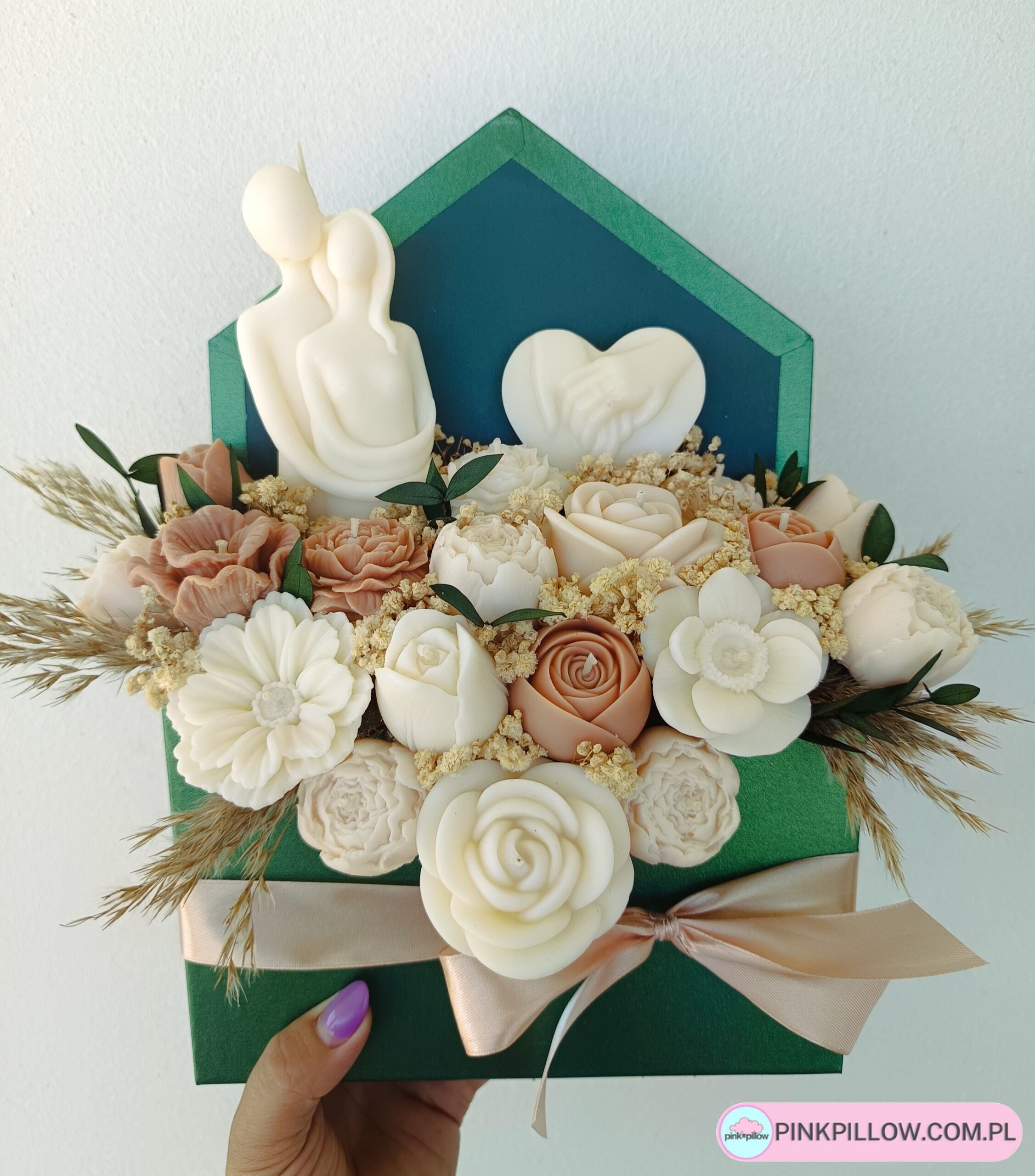 Bukiet kwiatów w Kopercie ze świeczek - Wzór 1