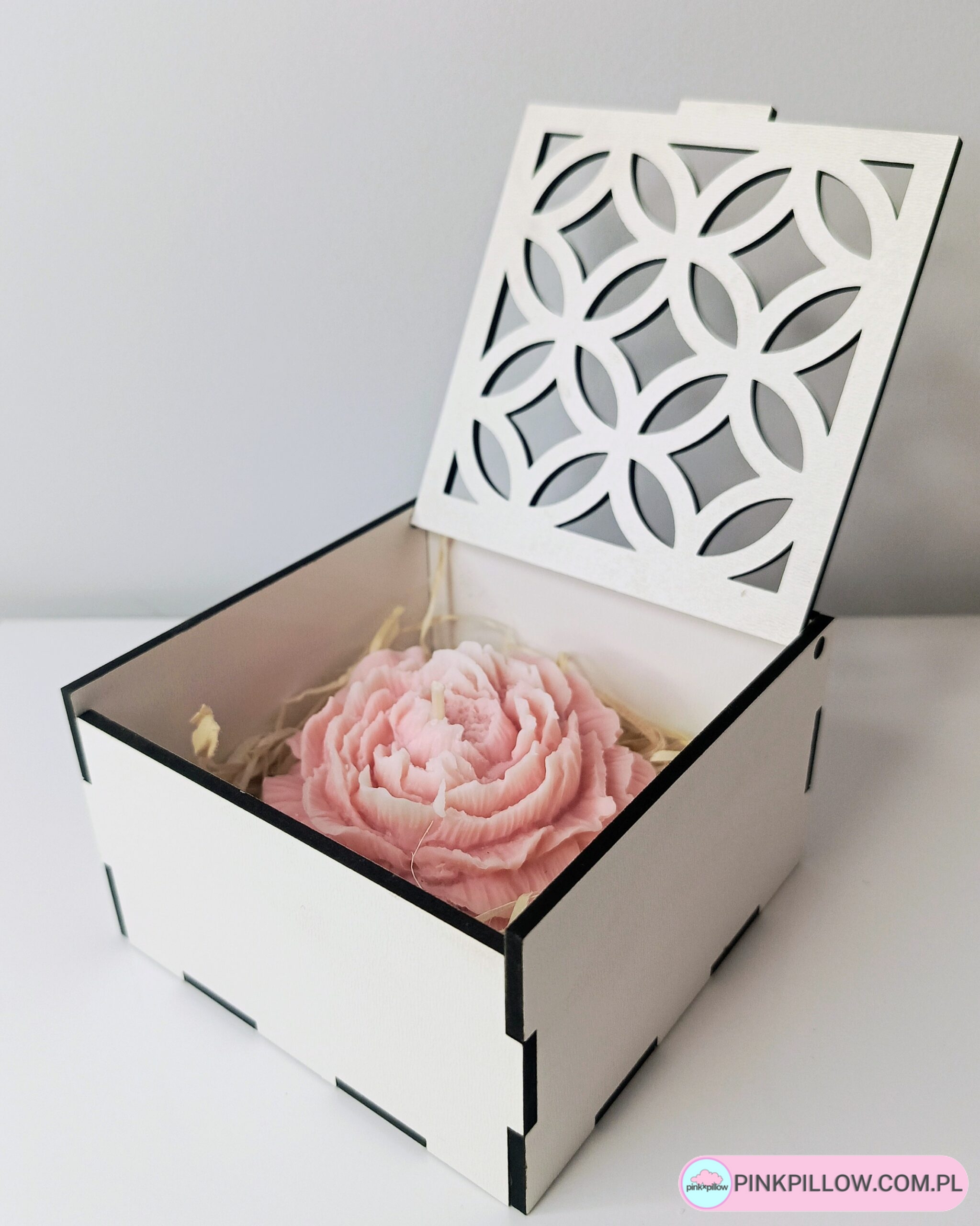 Świeca w pudełku "Piwonia" - Różne Kolory i Zapachy