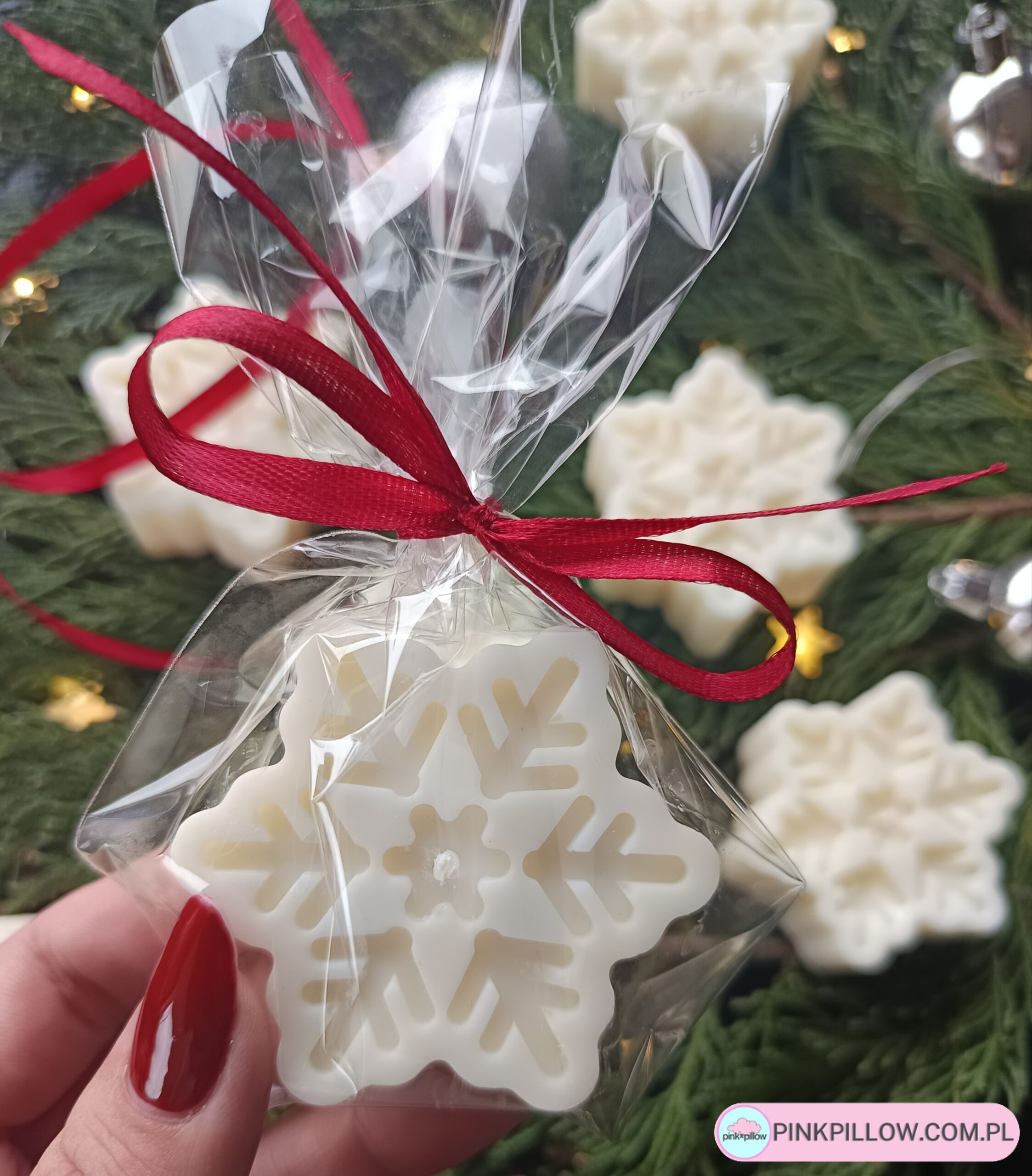 Mini Świeczka "Śnieżynka" Świąteczny upominek - Różne Zapachy