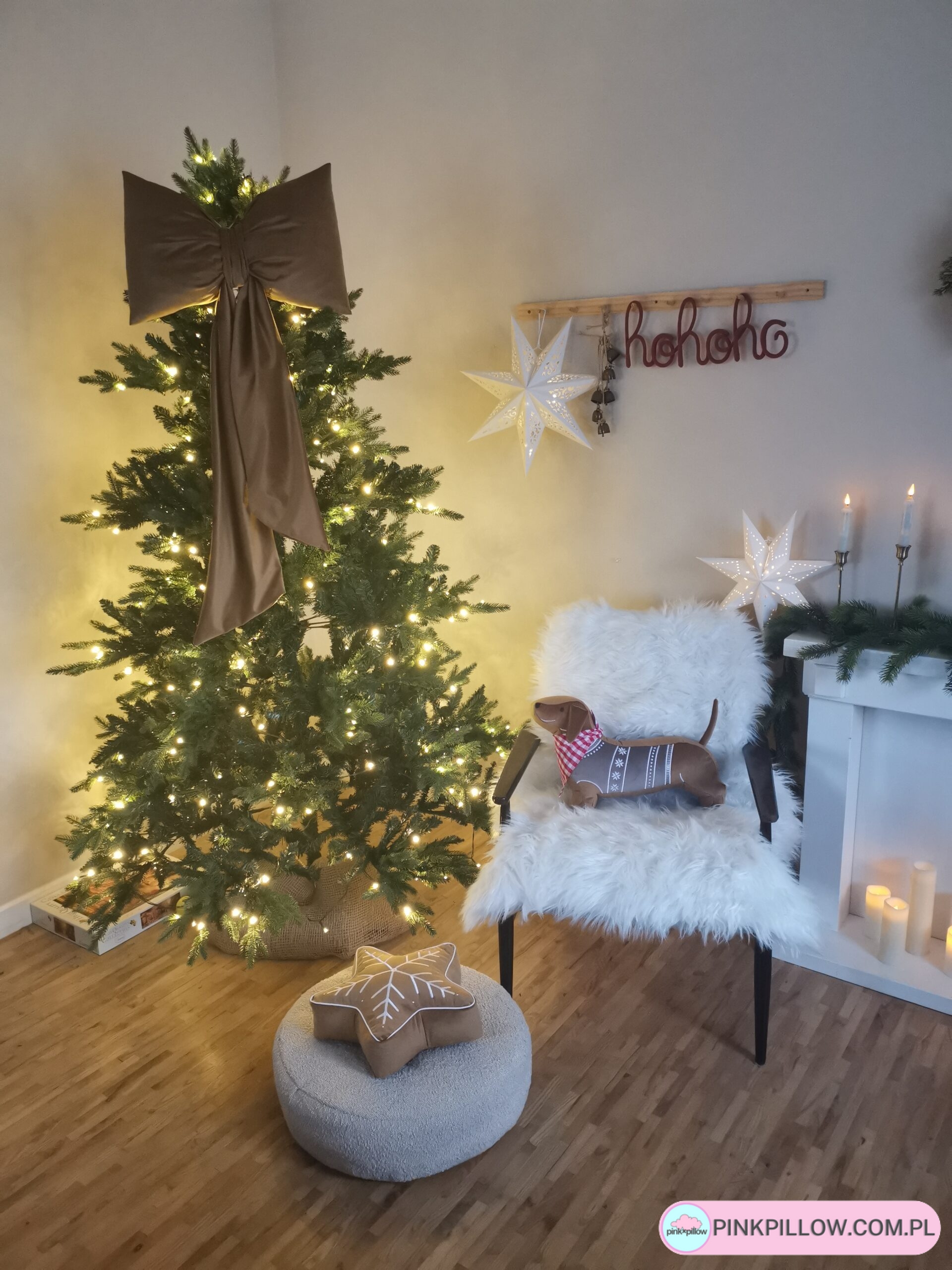 Świąteczna Poduszka Jamnik Piernikowy - Różne Kolory - obrazek 13