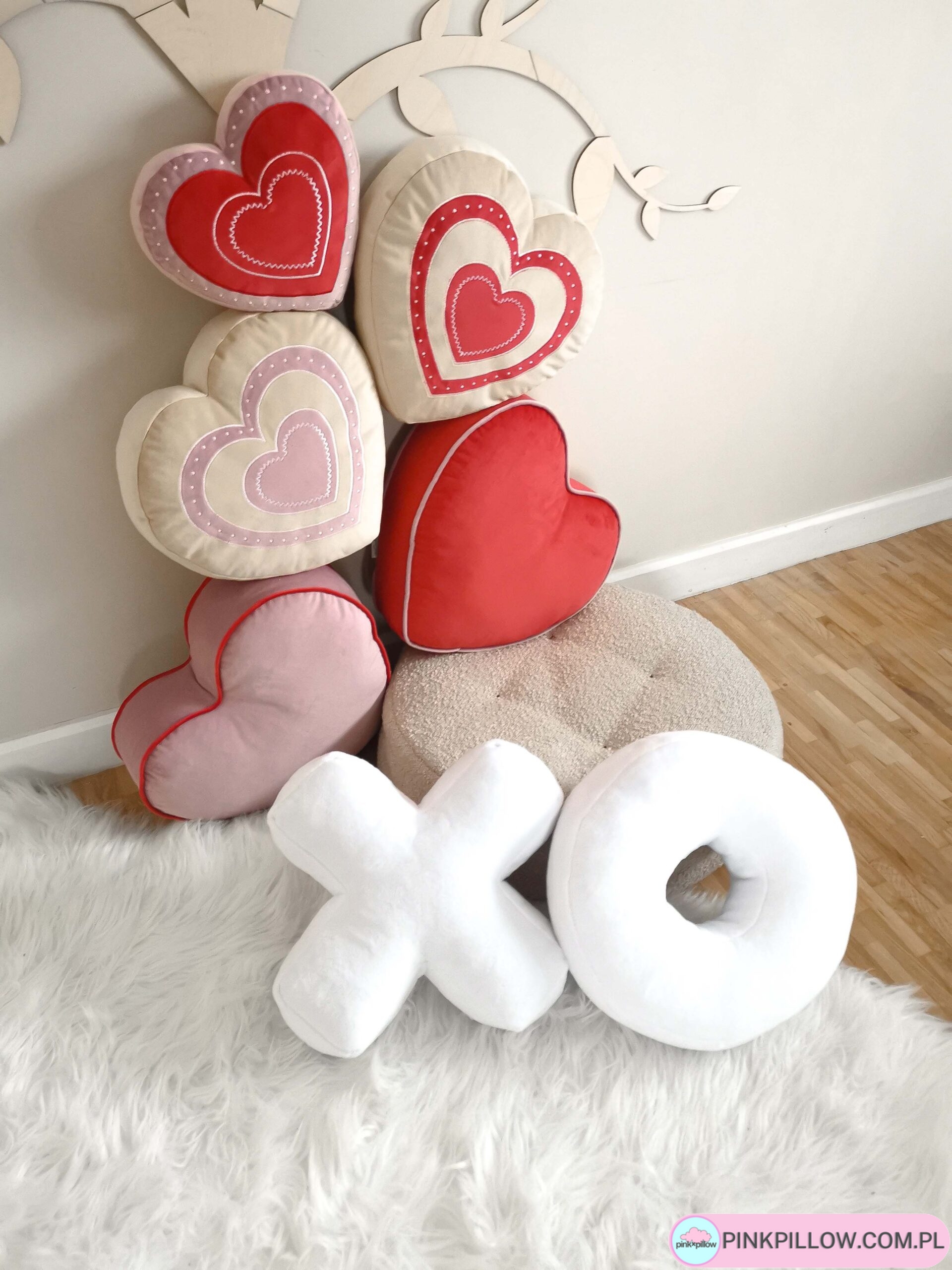 Zestaw Poduszki Dekoracyjne Młodzieżowe XO - Różne Kolory