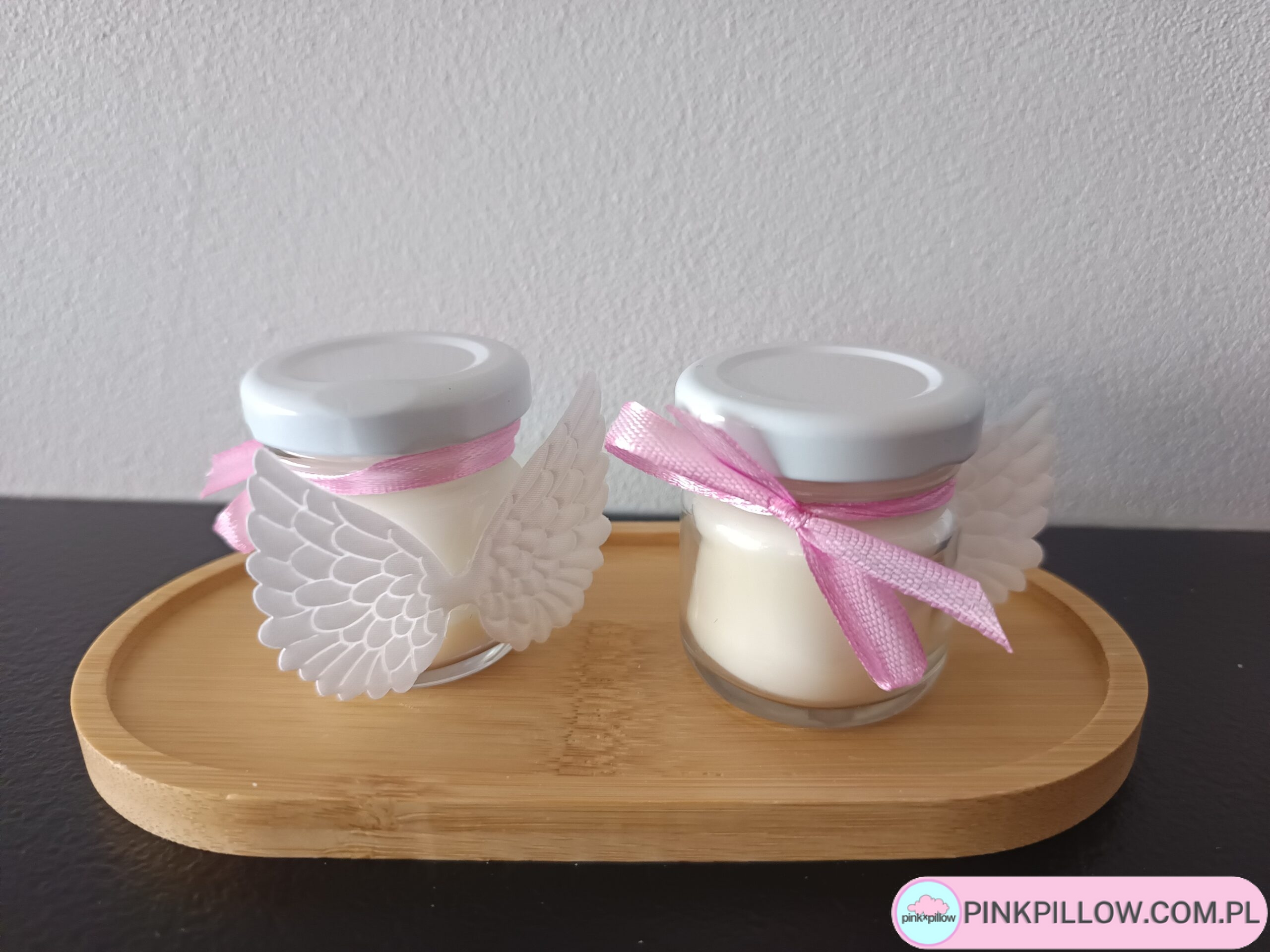 Mini świeca w słoiczku - Podziękowanie dla gości Komunia/Chrzest