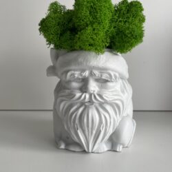 Świąteczna doniczka Mikołaj z Chrobotkiem - Różne Kolory