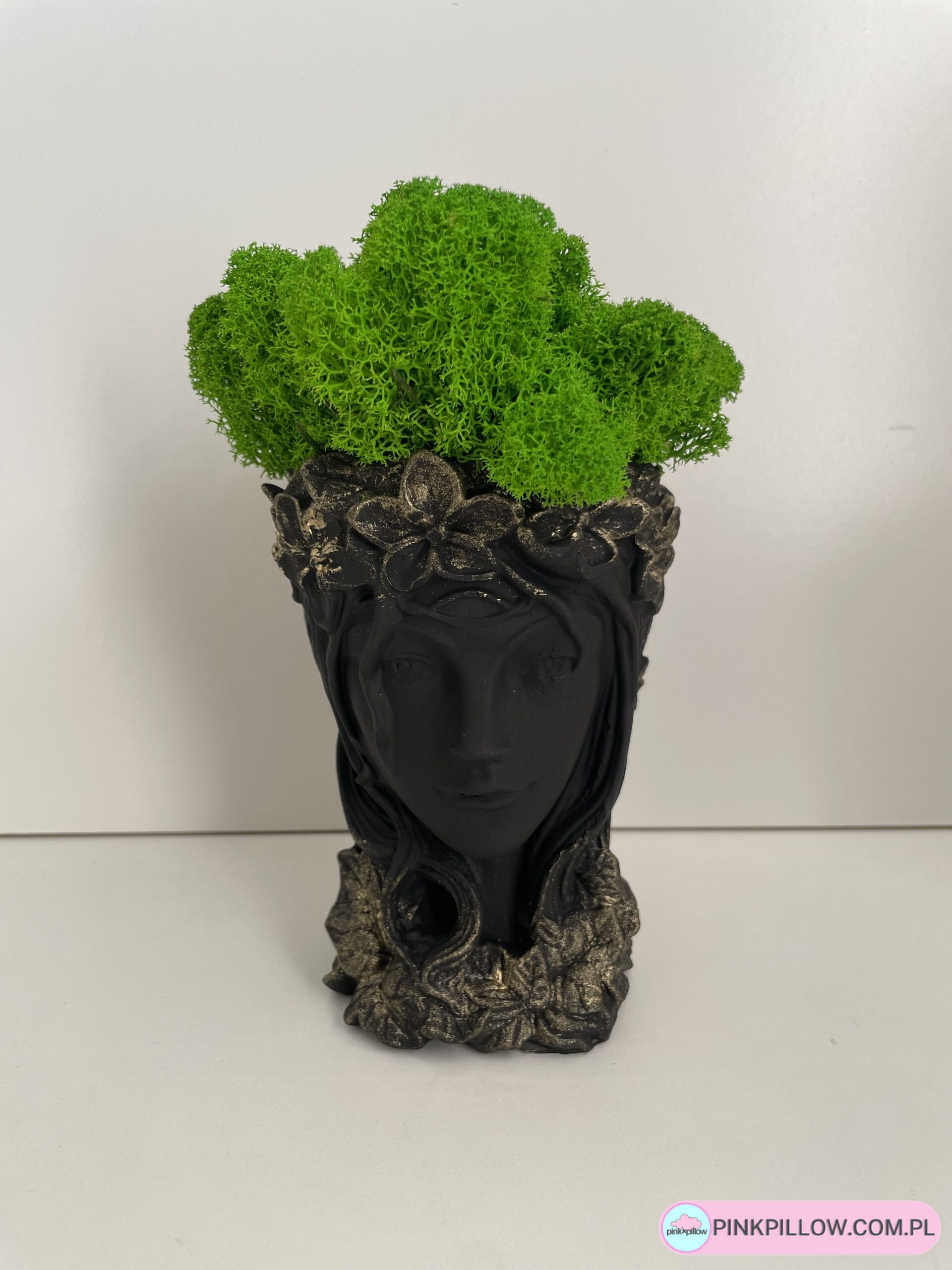 Doniczka Twarz Kobiety z Chrobotkiem - Różne Kolory