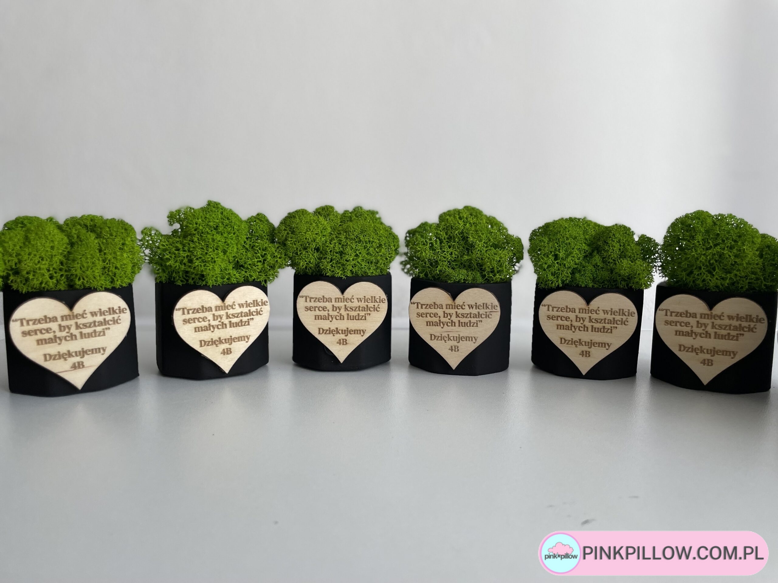 Drobne upominki dla Gości w formie Mchu Chrobotka w Doniczkach z Personalizowanym Tekstem