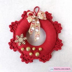 Wianek na drzwi Boże Narodzenie - Kolor Ciemna Czerwień