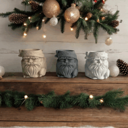 Doniczka Świąteczna Głowa Mikołaja