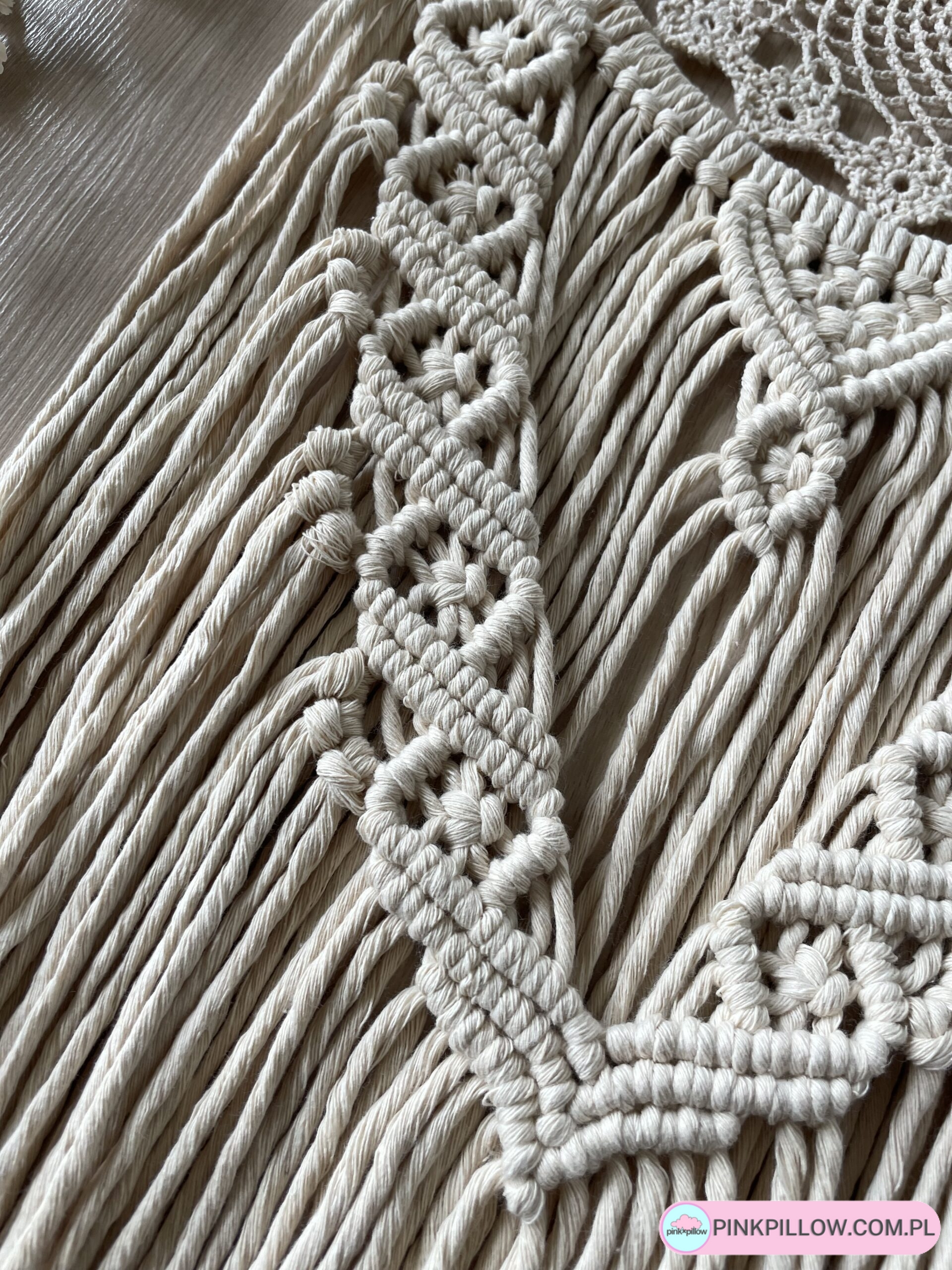 Makrama Łapacz snów pleciony ze sznurka BOHO - obrazek 3