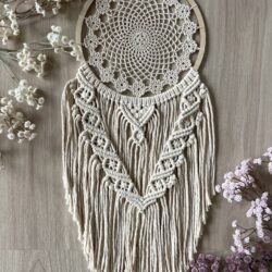 Makrama Łapacz snów pleciony ze sznurka BOHO