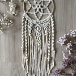 Ręcznie pleciony Łapacz snów na okno Boho