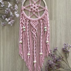 Długi Łapacz snów dla Dziewczynki - Kolor Różowy