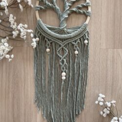 Drzewko Szczęścia ozdoba z Koralikami - Kolor Szałwia