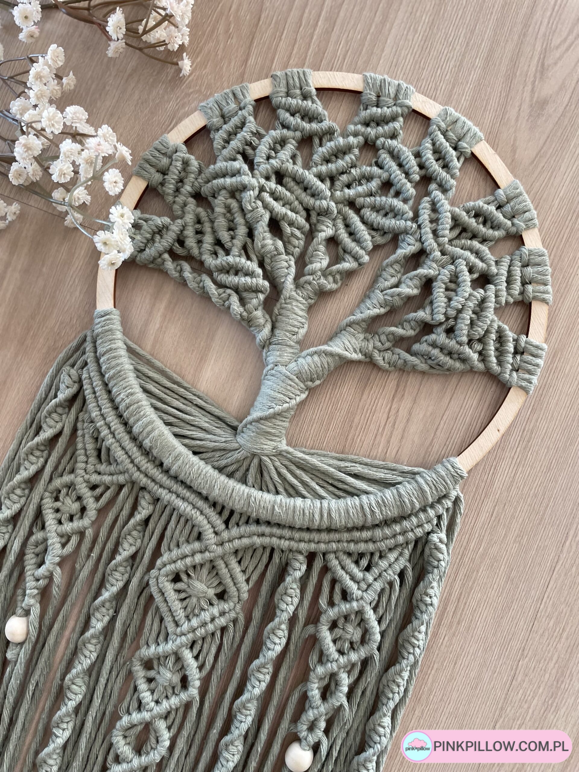 Makrama Drzewo Życia - Kolor Szałwia - obrazek 3