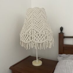 Abażur makrama Boho w kolorze Ecru