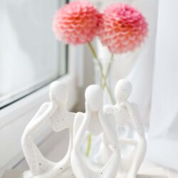 Figurki z gipsu "Zamyślony człowiek" - Zestaw 3 szt.