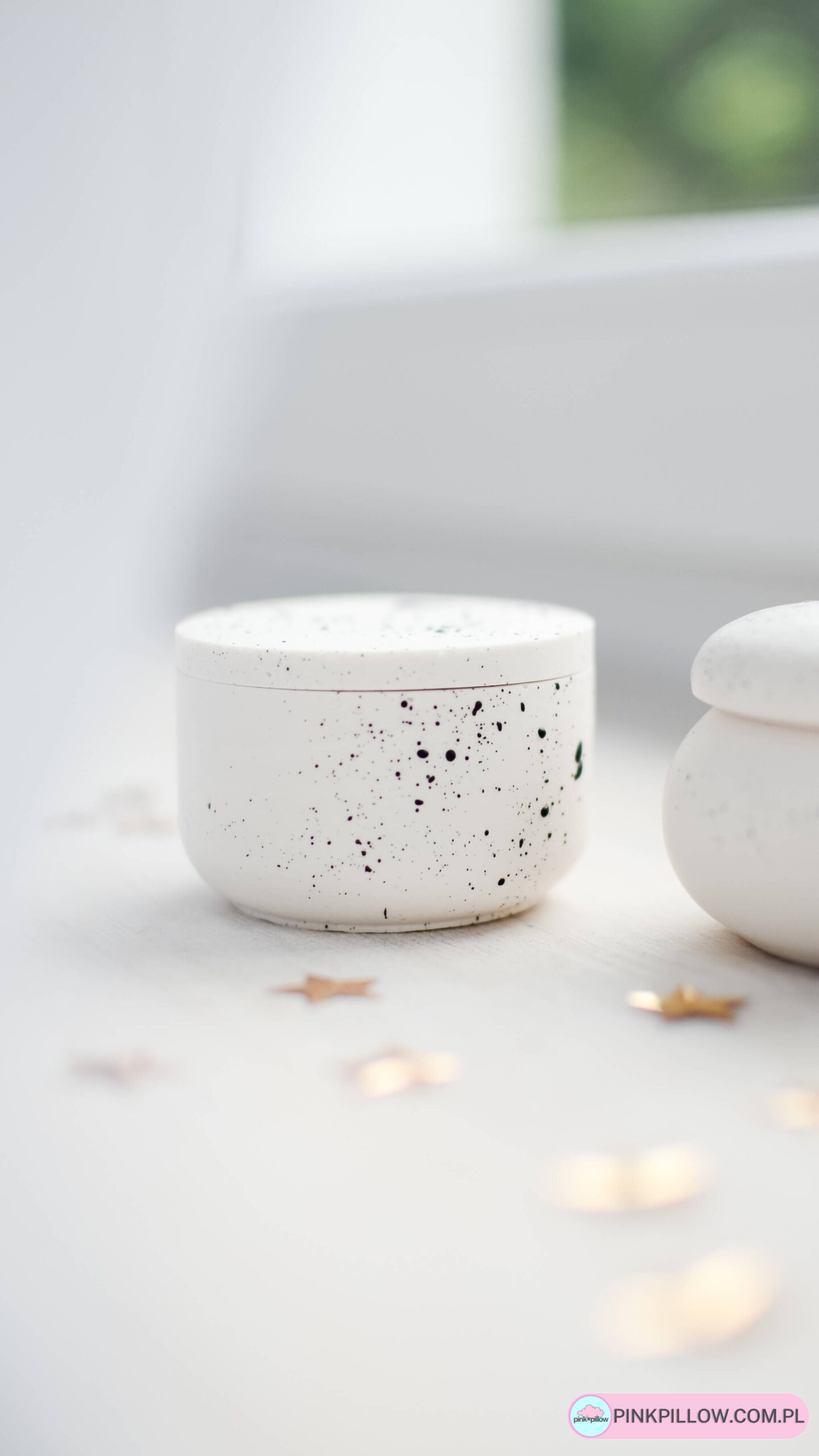 Zestaw trzech Pudełeczek z gipsu - Pojemnik 3