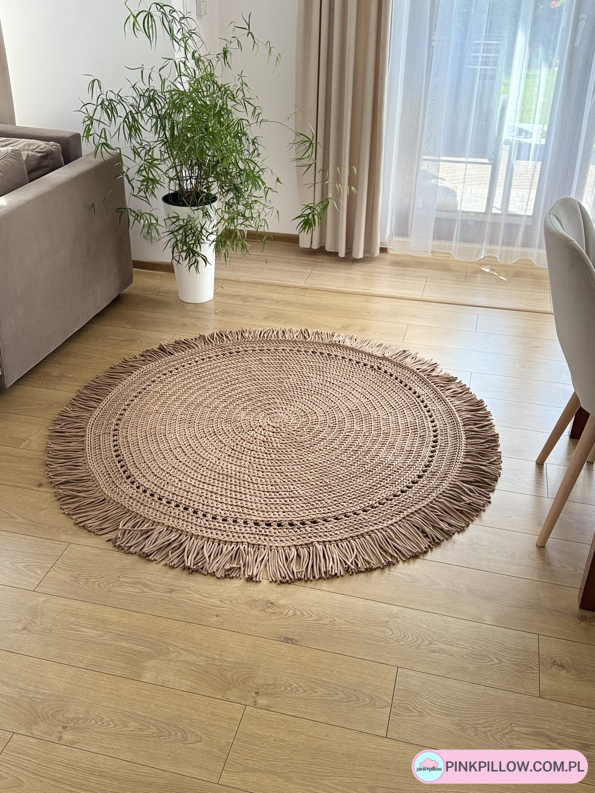Dywan BOHO ze sznurka - Ręcznie pleciony - Różne Rozmiary i Kolory - obrazek 9