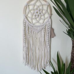 Boho Łapacz snów na ścianę - Kolor Ecru