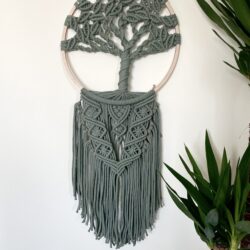 Drzewo Życia Makrama - Kolor Zielony - Wymiary 36 x 80cm